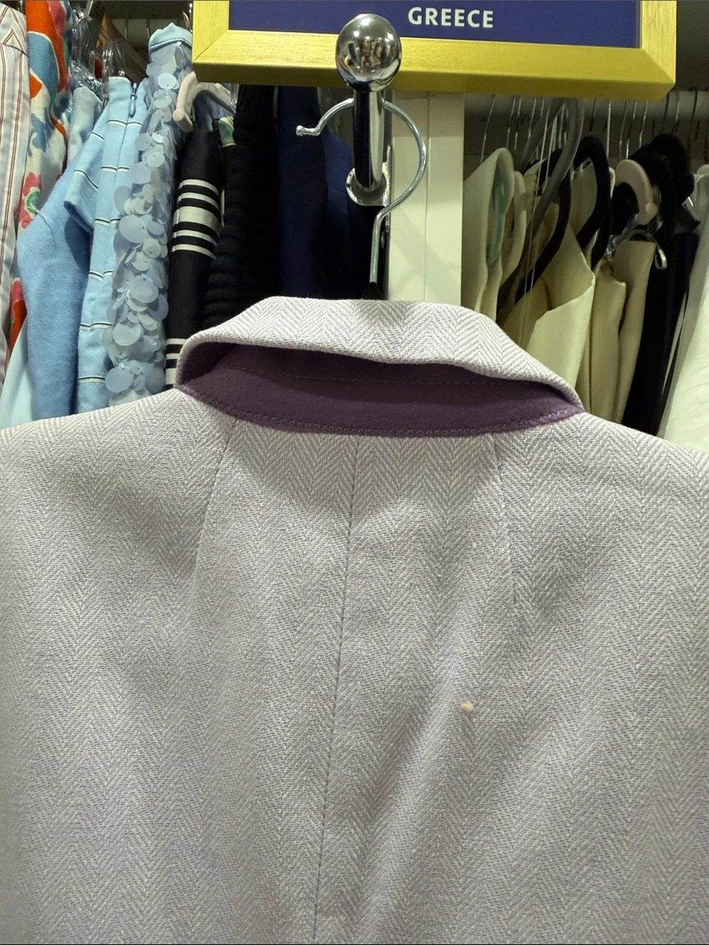 J.Crew Lavender Herringbone Single-Button Blazer